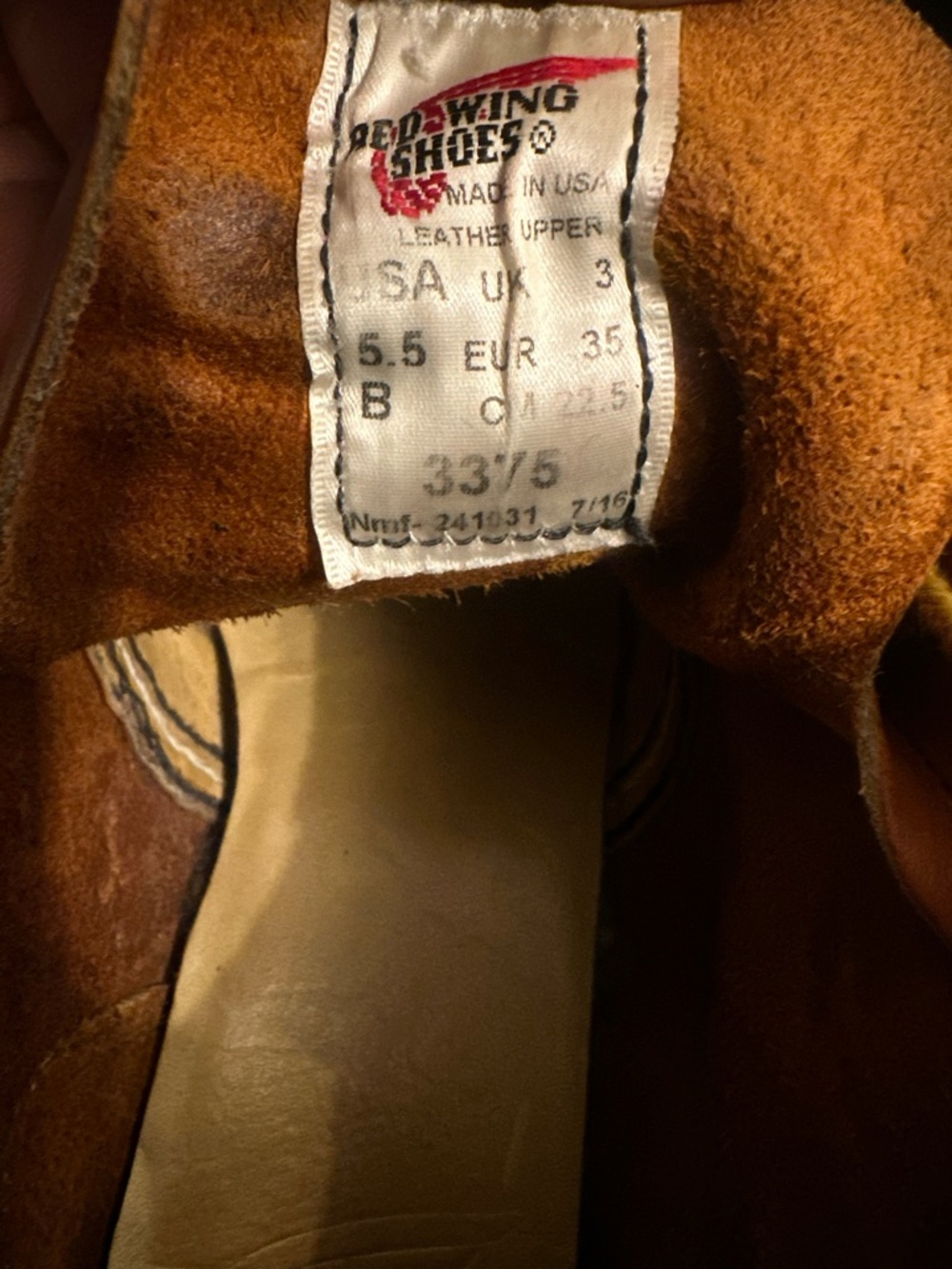 Red Wing Heritage Women's 6-Inch Classic Moc Toe Pro Legacy Brown Size 5.5B Bin8 - Picture 9 of 10